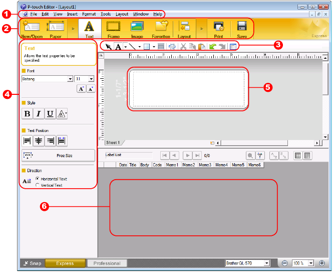 C&oacute;mo usar el Editor P-touch para Windows - Paso 1