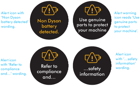 Alertas - Bater&iacute;a no Dyson