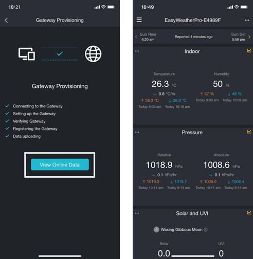 Aprovisionamiento de Wi-Fi en la aplicaci&oacute;n Ecowitt - Paso 4