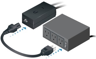 Conexi&oacute;n al adaptador PoE