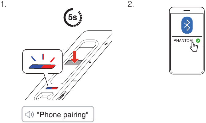 Emparejamiento del tel&eacute;fono