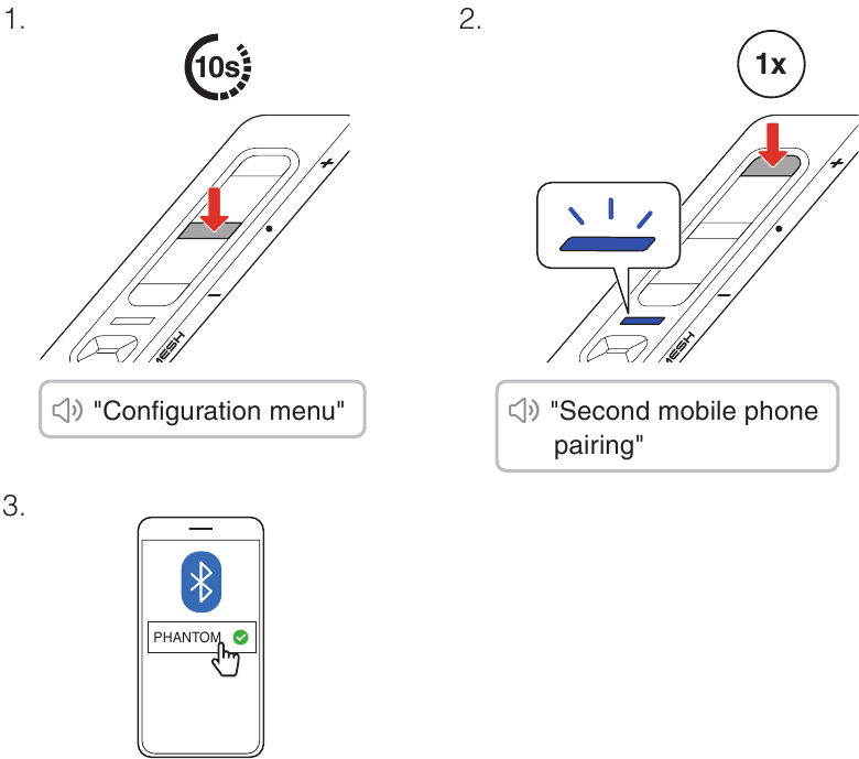 Emparejamiento del segundo tel&eacute;fono m&oacute;vil