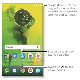 Inicio r&aacute;pido: Pantalla de inicio y aplicaciones