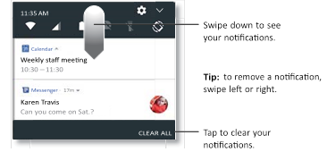 Estado y notificaciones