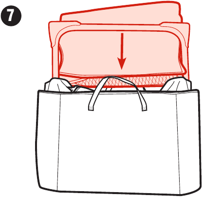 Para usar la bolsa de transporte - Paso 5