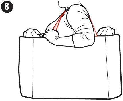 Para usar la bolsa de transporte - Paso 6