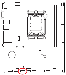 Conector de puerto serie JCOM1