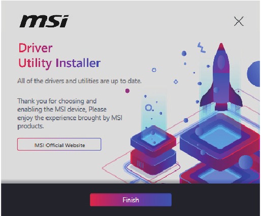 Instalaci&oacute;n del driver con la utilidad de instalaci&oacute;n de drivers de MSI - Paso 3