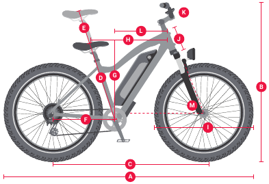 Especificaciones de la bicicleta - Dimensiones