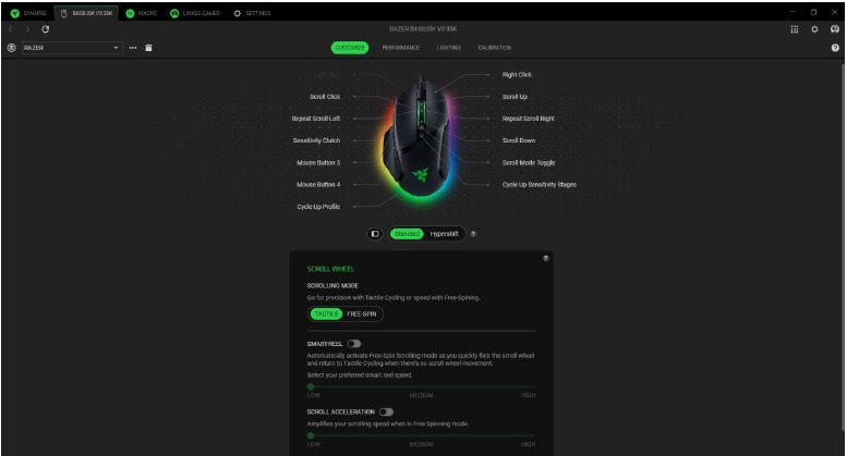CONFIGURACI&Oacute;N DEL DISPOSITIVO - Subpesta&ntilde;a Personalizar