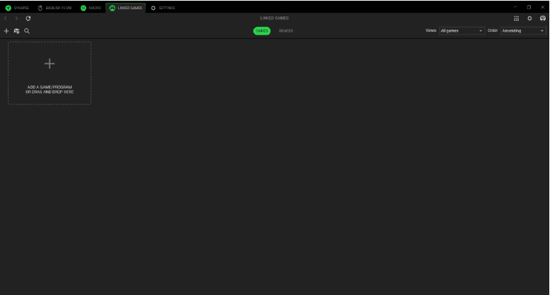 CONFIGURACI&Oacute;N DEL DISPOSITIVO - Juegos vinculados