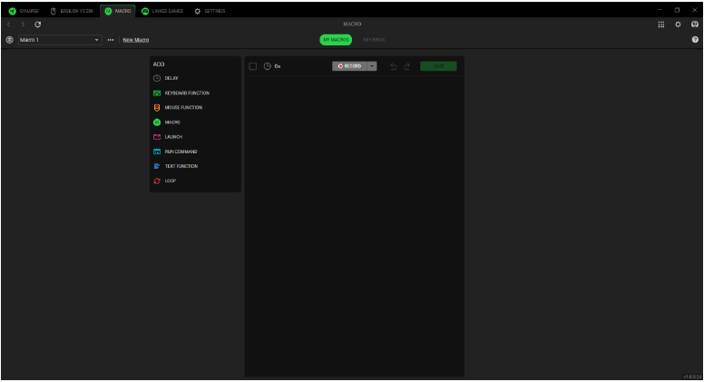CONFIGURACI&Oacute;N DEL DISPOSITIVO - Pesta&ntilde;a MACRO