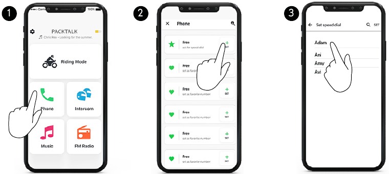 Phone Call - Setting Speed Dial
