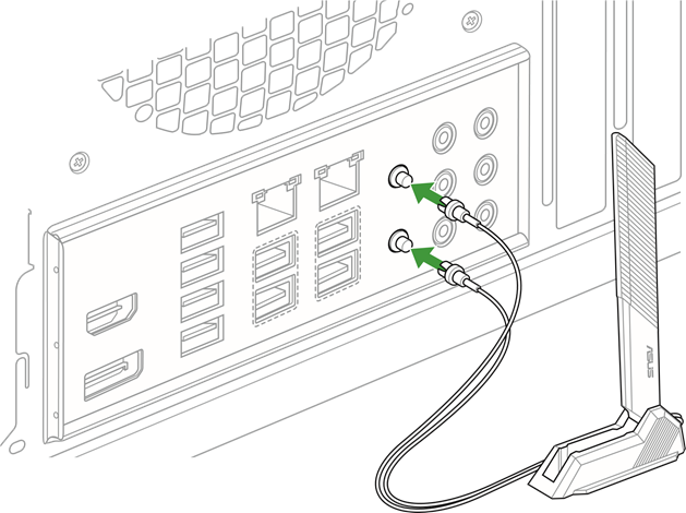 Instalaci&oacute;n de la ASUS WiFi Q-Antenna