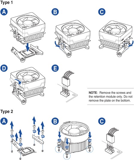 Instalar el ventilador de la CPU