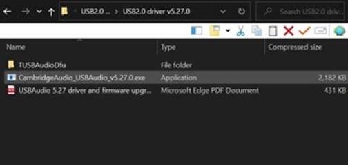 Instale el controlador de audio USB m&aacute;s reciente para el EXA100 - Paso 1