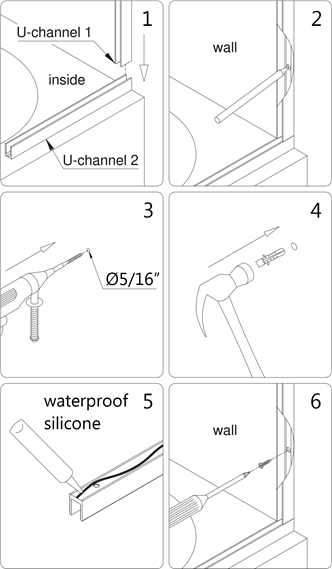 Configuraci&oacute;n 2: Instalaci&oacute;n del panel de extensi&oacute;n en l&iacute;nea de 9' - Paso 5