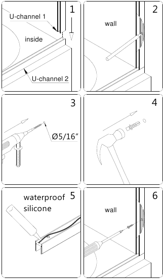 Configuraci&oacute;n 3: Instalaci&oacute;n del panel de retorno de 30' - Paso 5