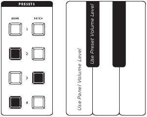 AJUSTES GLOBALES MIDI - UTILIZAR EL VOLUMEN PREDEFINIDO