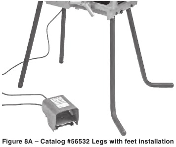 Orientaci&oacute;n correcta de las patas del cat&aacute;logo n.&ordm; 56532