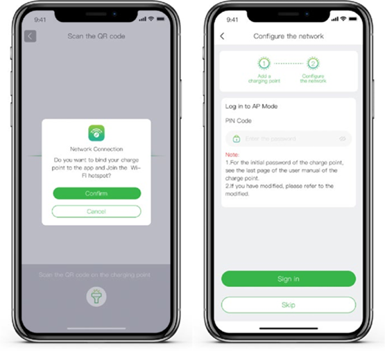 Puesta en marcha con c&oacute;digo QR de Evchargo - Paso 2