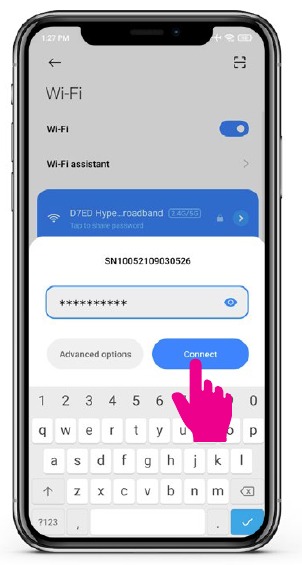 Introducir la contrase&ntilde;a del Wi-Fi del cargador