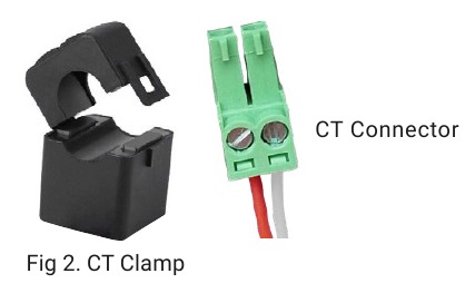 Cableado y conexi&oacute;n de la pinza CT - Paso 3