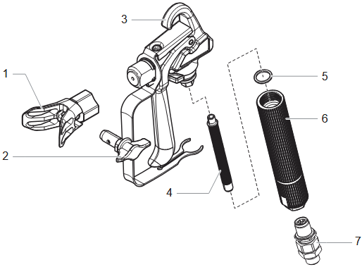 Descripci&oacute;n general de las piezas - Parte 2 - Pistola pulverizadora