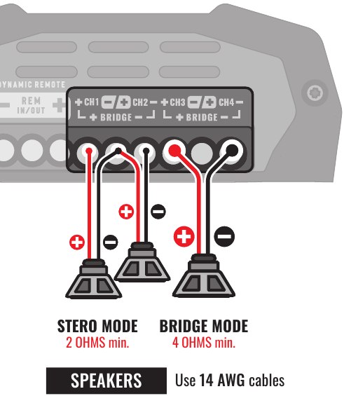 Diagrama de conexi&oacute;n de los altavoces