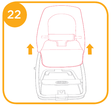 Retirar la funda del asiento - Paso 5