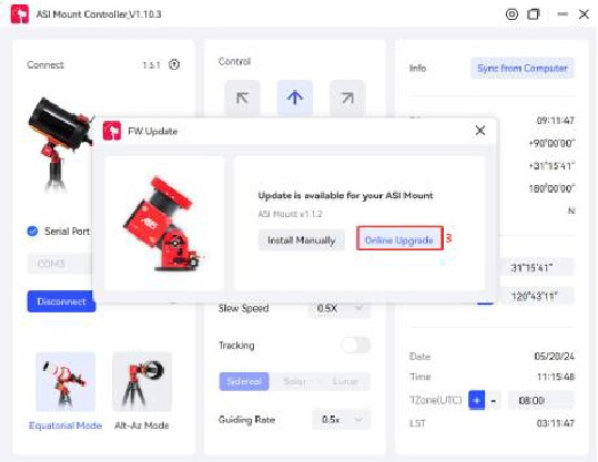 Actualizaci&oacute;n del firmware a trav&eacute;s de ASIStudio - Paso 2