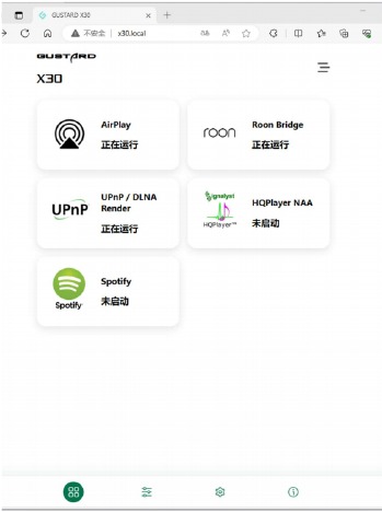 P&aacute;gina de configuraci&oacute;n del puente X30