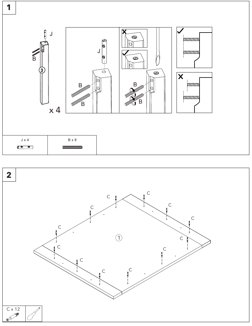 Instrucciones de montaje - Paso 1
