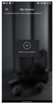Despu&eacute;s de abrir la aplicaci&oacute;n, haga clic en &laquo;Add New Device&raquo; en el centro.