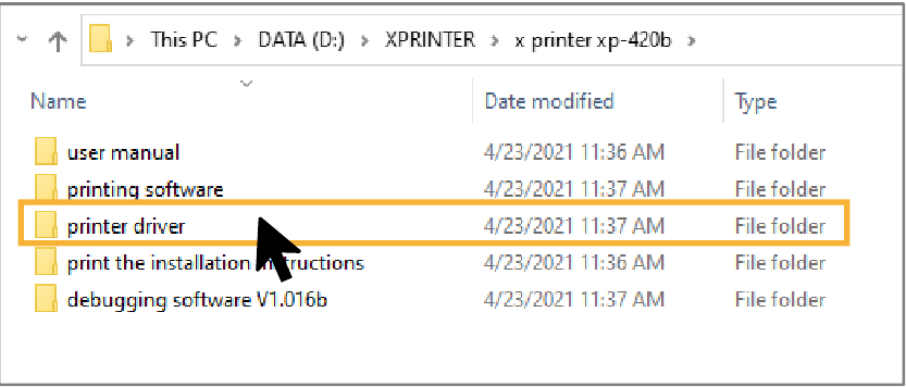 Descargue y guarde el archivo del controlador - Paso 5