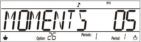 Funcionamiento - Establecimiento del tiempo de Byo-yomi por momento