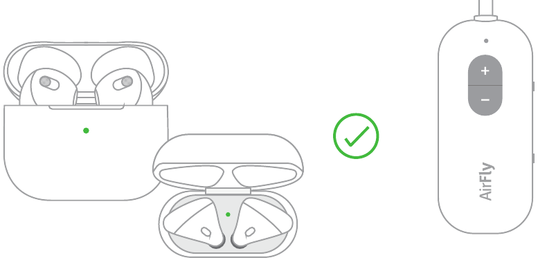 Emparejar la unidad con los AirPods - Paso 3