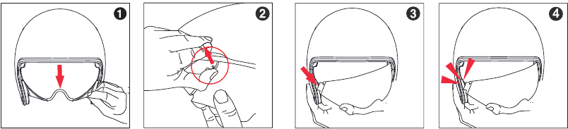 Retirada del visor solar