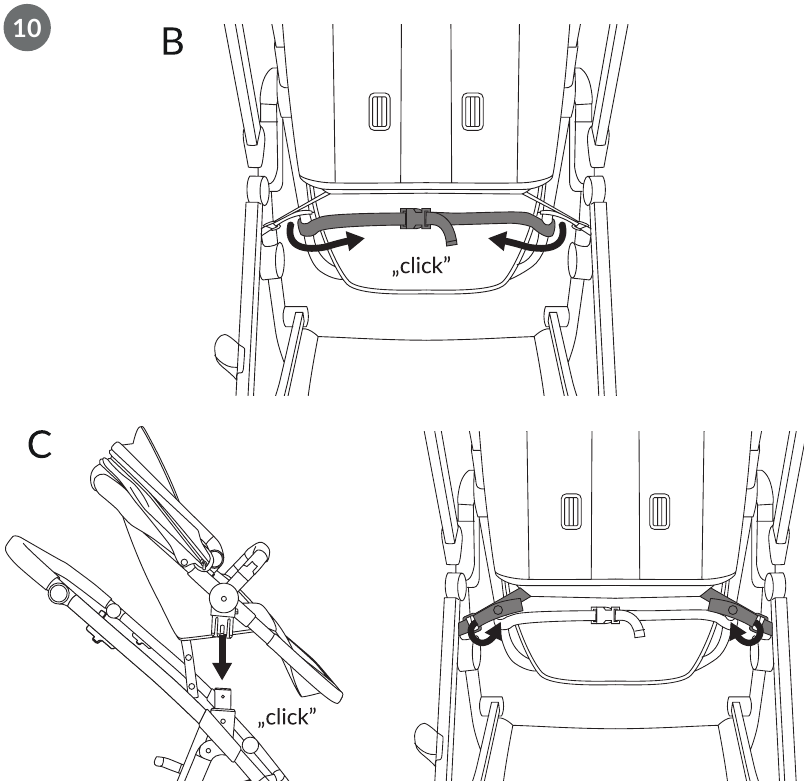 Instalaci&oacute;n de la estructura del asiento y la capota - Paso 4