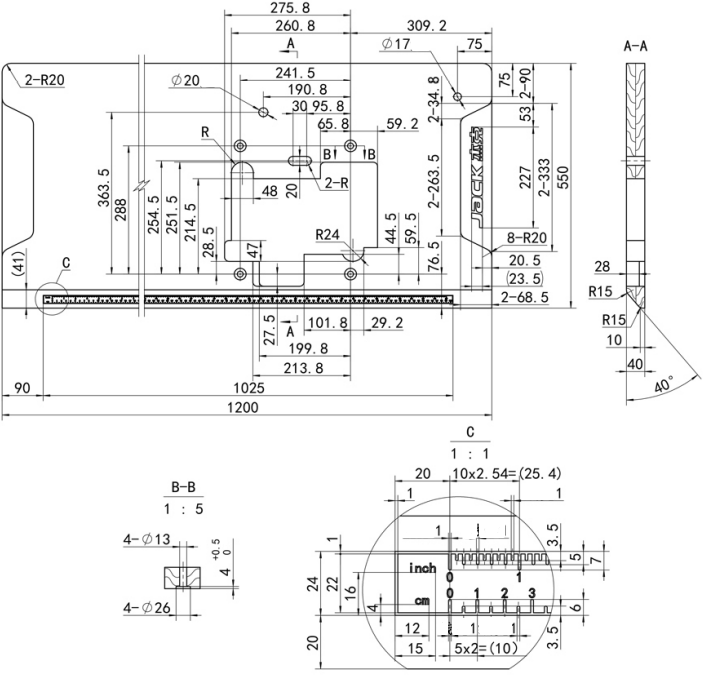 Diagrama esquem&aacute;tico de la mesa de la m&aacute;quina