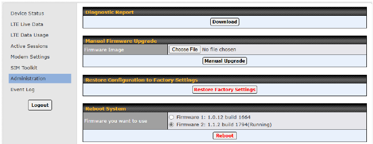 Interfaz de usuario de configuraci&oacute;n del dispositivo - Administraci&oacute;n