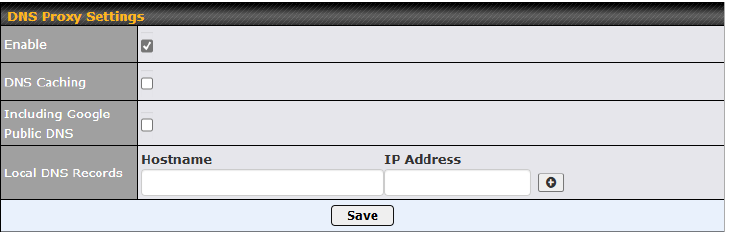Ajustes del m&oacute;dem - Ajustes del proxy DNS