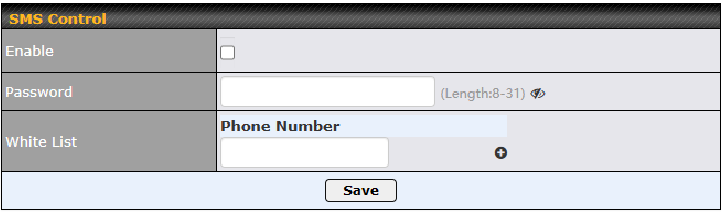 Ajustes del m&oacute;dem - Control por SMS