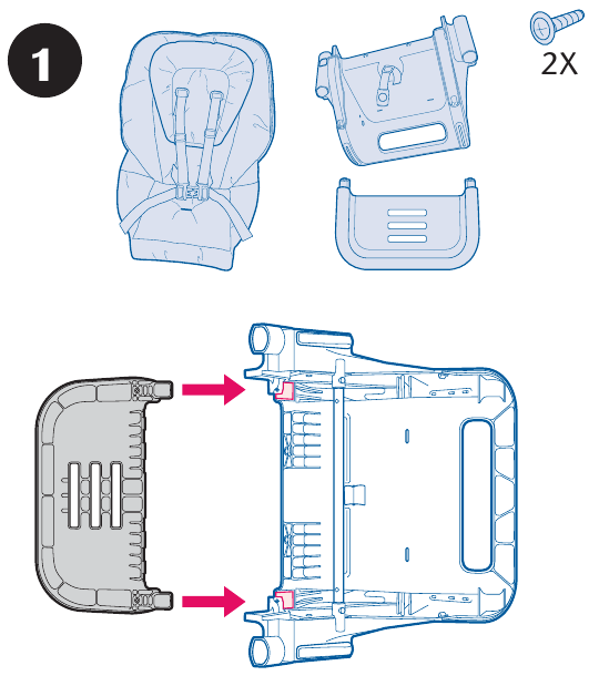 Montaje del asiento - Paso 1
