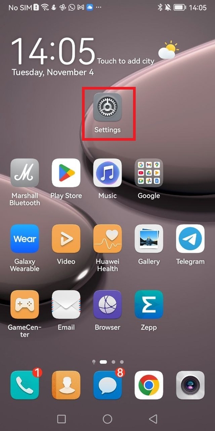 Icono de la aplicaci&oacute;n Ajustes de Android