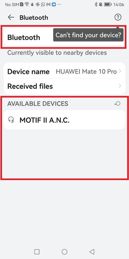 Marshall Motif II ANC aparece en la lista de dispositivos