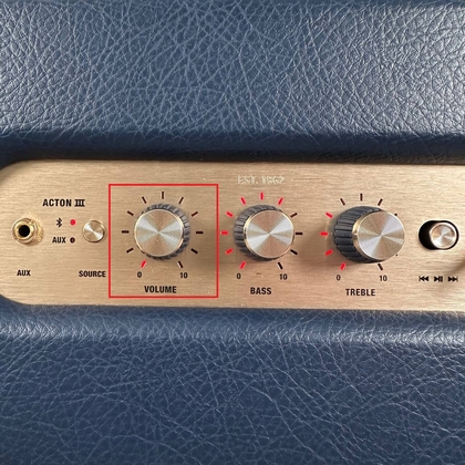 Mando de control de volumen del altavoz Marshall Acton III