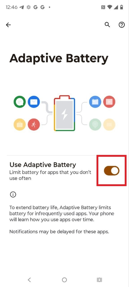 Ajustes de bater&iacute;a adaptable
