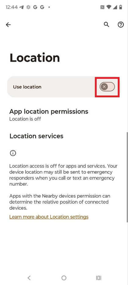 Desactivar los servicios de ubicaci&oacute;n