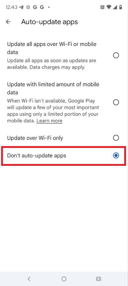 Desactivar la actualizaci&oacute;n autom&aacute;tica de aplicaciones